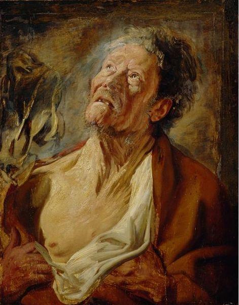 Jacob Jordaens Portrait of Abraham Grapheus as Job oil painting image